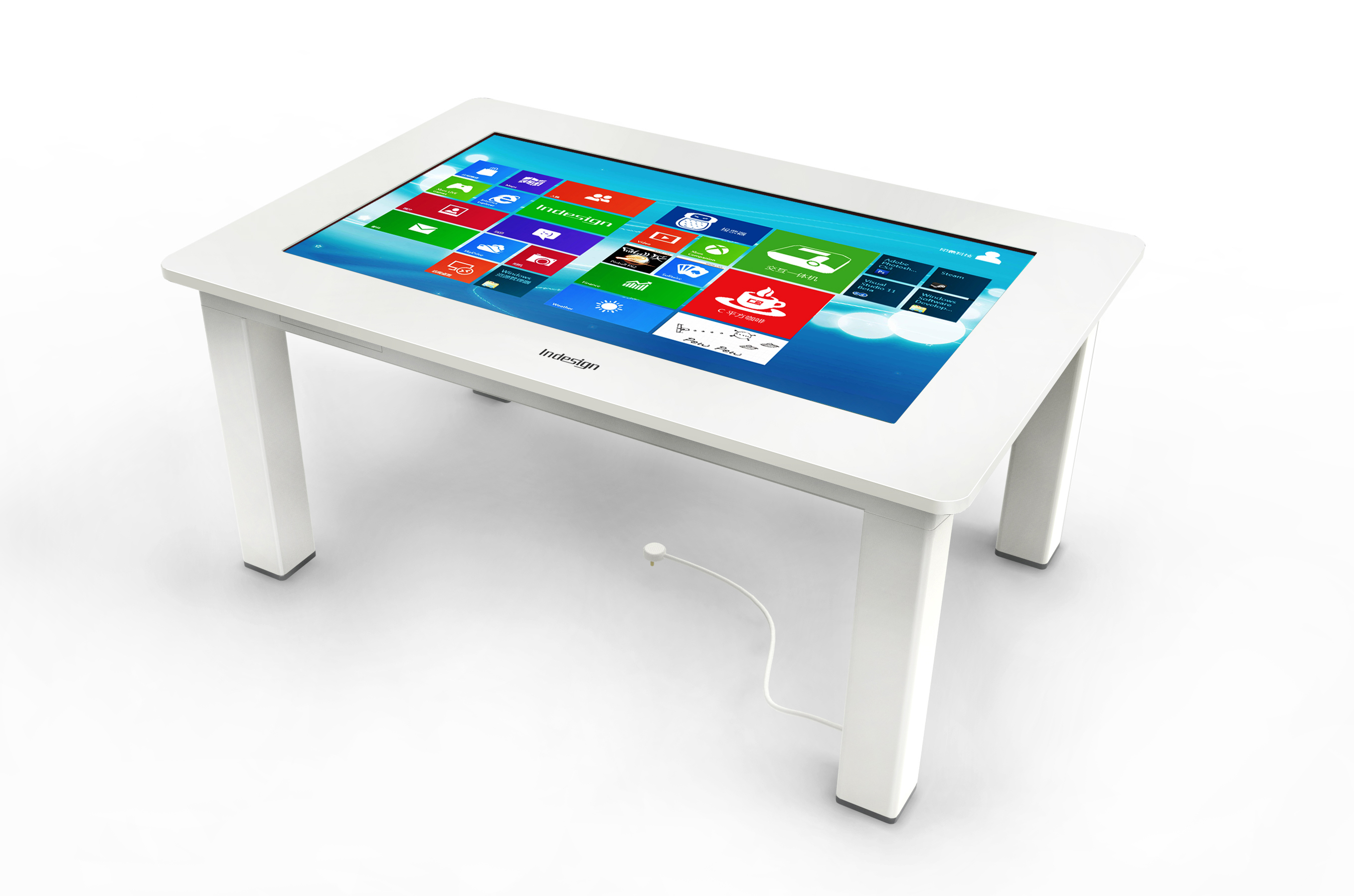 Indesign Multi-touch Table uses new infrared multi-touch technology which can supports maximum 256po...